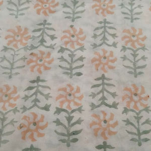 100% pur coton tissu belle indien Floral main bloc impression tissu pour femmes/garçons vêtements rideaux chemises Lingerie sacs - Product Image 1