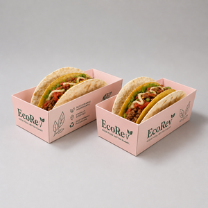 Eco Friendly High Quality Food Grade <b>Biodegradable</b> Disposable Paperboard Taco <b>Packaging</b> Custom Printed Tacos Box Food Container - Product Image 6
