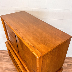 Commode moderne du milieu du siècle en noyer réglable à 8 tiroirs, meuble de rangement pour chambre à coucher, décoration intérieure - Product Image 4