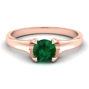 Anillos de plata de ley 925 de lujo REYES con moissanita certificada GRA para mujer, corte redondo, 0.84 quilates, con gema esmeralda. - Product Image 6