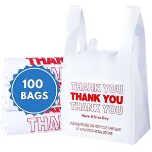 OEM Factory Hai Ha <b>Packaging</b> HDPE Plastic Poly Drawstring <b>Packaging</b> <b>Bags</b> Custom Size Waterproof Durable Strong Export Quality - Product Image 1