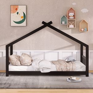 Letto a Castello in Legno per Bambini, Stile Espresso, Misura Twin - Product Image 2