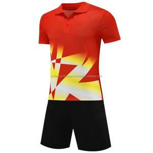 Ensemble d'uniformes de football unisexe jaunes pour équipe - Product Image 1