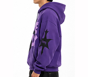 Sweat-shirt à capuche en coton premium pour homme, de luxe, blanc, taille XL, style décontracté urbain, à porter tous les jours, streetwear - Product Image 3