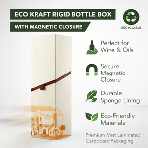 Reusable Kraft Paper <b>Bottle</b> Packaging <b>Box</b> | Recyclable Eco Friendly Packaging for Wine, Liquor & Oil <b>Bottles</b> with Elegant Finish - Product Image 6