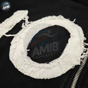 Prix d'usine, bas prix, nouvelle mode, haute qualité, basiques, coton mélangé, design premium, sweats à capuche pour hommes avec broderie effet vieilli, en vente - Product Image 5