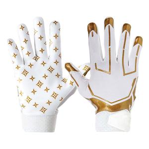 Gants de football américain super adhérents noirs avec fermeture au poignet, antidérapants pour receveurs et gardiens de but - Product Image 3