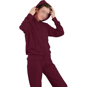 Survêtement à capuche uni pour femme avec fermeture éclair intégrale, poches latérales, décontracté, extensible dans quatre directions, écologique, respirant, en polyester pour l'hiver - Product Image 5