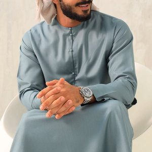 Fabricant de thobes en coton en gros, robe musulmane traditionnelle, tissu extensible, service OEM pour les marques de détail et la vente en gros - Product Image 5