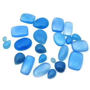 Calcaïdonie bleue de qualité standard, prix abordable, lot en gros, pierres précieuses en vrac, cabochons de tailles et formes variées - Product Image 2