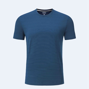 100% <b>Polyester</b> <b>T</b>-<b>Shirt</b> Custom Printed Quick Drying Fitness Training Breathable Workout <b>T</b>-<b>Shirt</b> Men's Round Neck Solid Color - Product Image 2
