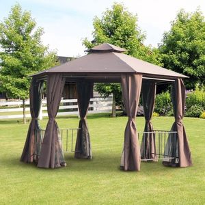 Gazebo e Pergola Durevole 4x4m per Patio e Intrattenimento all'Aperto - Product Image 1