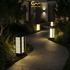 Lámpara de Pared Cuadrada Minimalista Contemporánea para Exteriores, Decorativa para Resort, Hotel, Jardín, Acero Inoxidable, AC 200V, E27, IP65, Negra - Product Image 4