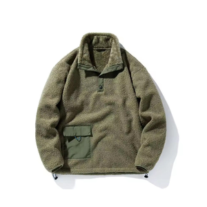 Eco-Friendly <b>Winter</b> <b>Fleece</b> Zipper Front Plus Size Jacket Made From High Quality Materials Comfortable for Conscious Consumers - Product Image 2