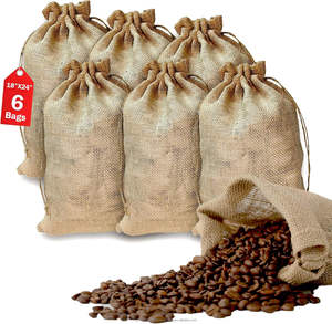 Grands sacs en jute écologiques et tendance avec cordon de serrage 18"X24" – Sacs cadeaux naturels pour fêtes d'anniversaire/de Noël et articles alimentaires - Product Image 1