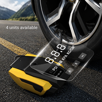 Compresseur d'air portable 12V DC pour pneus, gonfleur numérique 150 PSI avec lumière d'urgence LED pour véhicule