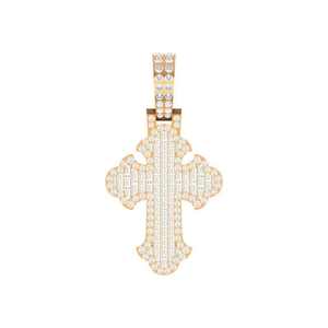 Pendentif croix en argent sterling 925 avec moissanite taille baguette personnalisée, bijoux fantaisie pour femme, accessoires de mode, vente chaude - Product Image 4