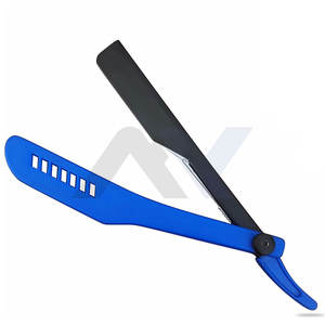 Navaja de barbero profesional Royal Black con cuchilla reemplazable, kit de afeitado con navaja de borde recto y navajas deslizables - Product Image 1