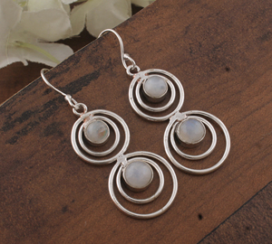 Prix d'usine, boucles d'oreilles en argent 925 vintage en turquoise naturelle, boucles d'oreilles pendantes fines pour femmes, vente en gros, design tendance, cadeau pour elle - Product Image 1