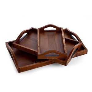 Bandeja de Madera Multiusos para Servir Comida, Té, Café, Aperitivos, Ideal para el Hogar, Cocina, Restaurante y Servicios de Catering - Product Image 5