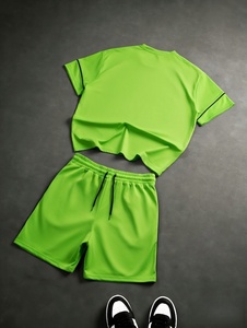 L ow Price Mens Summer Shirt and Short Set Tracksuit 100% Cotton T Shirt and Mesh Shorts Set Men Wear T Shirt With Shorts - Product Image 2