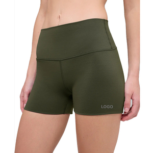 Conjunto de Pantalones Cortos de Cintura Alta y Manga Larga con Cierre de 1/4 para Mujer, Conjunto de 2 Piezas, Ropa Deportiva de Compresión de Nailon y Elastano, Personalizable OEM Premium - Product Image 5