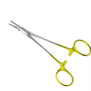 Needle Holder Forceps used in surgical stitching procedures providing consistent <b>grip</b> and <b>control</b> for healthcare professionals - Product Image 1