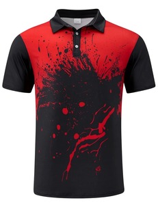 T-shirt Sportif Homme à Manches Courtes Uni Séchage Rapide Anti-Plis Tricoté 100% Polyester Noir Rouge Orange - Product Image 6