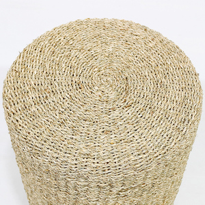 เบาะรองนั่งสานมือจากผ้าสาลูสีเดียว ผ้าถักนุ่มสบาย - Product Image 3