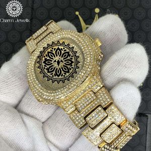 Charm_Jewells Luxury Stainless Steel Watch 43mm Dial 20mm Band <b>Diamond</b> Bezel Analog Mechanical Movement 10 Bar Water Resistant - Product Image 2