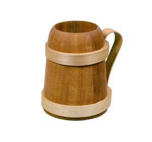 แก้วไม้ขัดเงาทำมือสไตล์โมเดิร์นสำหรับคนรักกาแฟและชา วัสดุธรรมชาติสำหรับเครื่องดื่มร้อน/เย็น ใช้ในครัวเป็นมิตรกับสิ่งแวดล้อม - Product Image 2