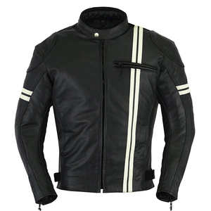 Chaqueta de Motociclista de Cuero para Hombre, de la Mejor Calidad y Precio Razonable, con Logotipo Frontal, Transpirable, Resistente al Viento, Opción Personalizada, Hecha en Pakistán - Product Image 2
