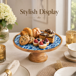 Premium Wooden Cake Stand | Custom Printed Dessert Display Pedestal for Weddings <b>Cupcakes</b> Parties Home Decor Serving Handmade - Product Image 4