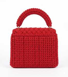 Bolso cruzado de ganchillo elegante con patrón trenzado y detalles de herrajes de primera calidad, 100% hecho a mano, bolso de ganchillo para mujer, uso casual. - Product Image 3