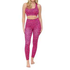 Custom Wholesale Seamless Adult Size Sublimated Printing Womens Yoga Set Sports Bra & Leggings Workout Clothes - Product Image 1