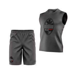 ชุดเสื้อฟุตบอลธงชาติพิมพ์ลายแบบ Sublimation สีดำสำหรับผู้ชาย ผ้าโพลีเอสเตอร์ระบายอากาศได้ดี ชุดฝึกซ้อมสำหรับผู้ใหญ่ - Product Image 1