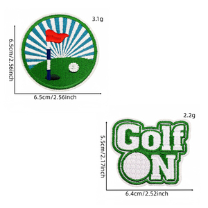 Custom Golf Theme Embroidery <b>Iron</b> On Patch Set for Clothing and Bags - Product Image 6