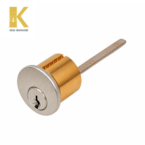 Cilindro de Cerradura de Latón con Ranura para Llave SC, Acero Inoxidable Satinado para Puerta de Entrada, para Uso Comercial y Residencial - Product Image 2