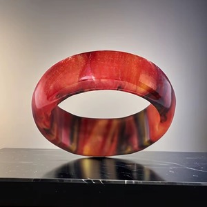 Bague ajustable unisexe en résine acrylique, modèle ange brillant fait main, bijou fantaisie pour femmes et filles - Product Image 1
