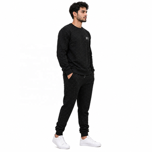 Conjunto de Sudadera y Pantalones Deportivos de Forro Polar Texturizado para Hombre con Patrón Moteado, Tela Suave de Invierno, Corte Regular, Sudaderas con Capucha B2B USA - Product Image 4