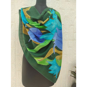 New Collection Fine Wool Hand Painted Stole 70x200cms Premium Quality Elegant Designer Winter Shawl <b>Scarf</b> for Women Soft - Product Image 5