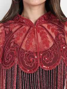 YouLaPan Chal de novia largo y sencillo para adultos, accesorios de boda, chifón suave con cuentas y pasadores fijos, para mujer, festival, escenario, pasarela - Product Image 6