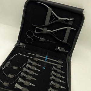 Pince à micro-anneaux la plus vendue, noire mate en acier inoxydable, kit d'outils pour extensions capillaires avec logo personnalisé, poids 300g - Product Image 3