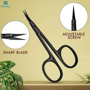 Customized Made Durable Precision Cuticle And <b>Nail</b> Scissors & Protective Leather Case Matte Black Stainless Steel <b>Nail</b> <b>Tools</b> - Product Image 4