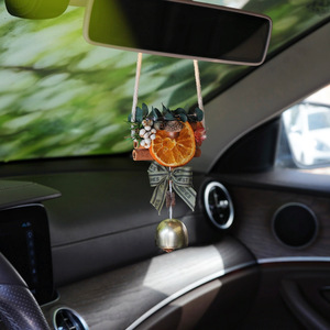 Orange slice <b>car</b> pendant aromatherapy <b>car</b> interior decoration pine cone bell handmade dried flower Christmas <b>ornament</b> - Product Image 3