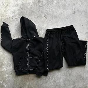 Sweat-shirt à capuche unisexe avec strass, motif diamant scintillant, qualité supérieure, vêtements de mode pour commande en gros - Product Image 3