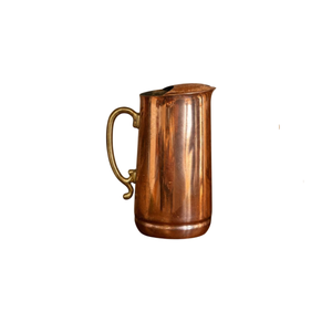 Pichet en cuivre martelé vintage avec poignée, carafe à eau en métal rustique, fournitures pour la maison, les mariages et les hôtels, carafe en cuivre - Product Image 6