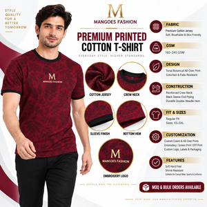 T-shirts pour hommes personnalisés à manches régulières en toile polyester/coton, col rond, lavage à l'acide, respirants, écologiques, séchage rapide, grandes tailles - Product Image 6