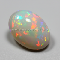 Opale de feu Welo d'Éthiopie 100 % naturelle, forme ovale, semi-précieuse, cabochon ovale, pierre précieuse en vrac pour la fabrication de bijoux en gros