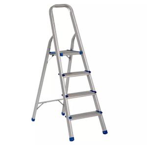 Aluminum <b>Step</b> Ladder 7 <b>Steps</b> 6FT Height 250 lbs Capacity Household Use Manual Lock Design - Product Image 3